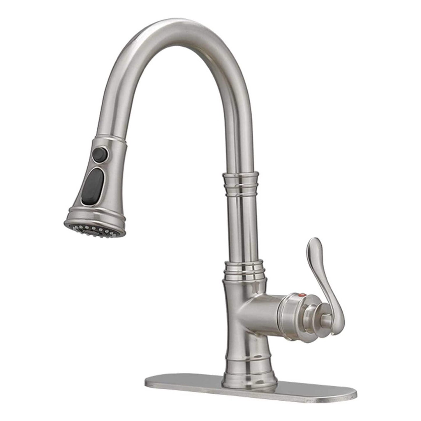 Pull Down Kitchen Faucet Single Handle Modern One Hole Kitchen Sink Faucets With Pull Down Sprayer Basin Tap With Deck Plate