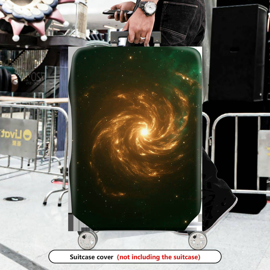 1-Piece Galaxy Nebula Cosmic Swirl Starry Glow  Suitcase Luggage Cover, Stretch Protective Sleeve