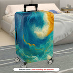 1-Piece Galaxy Wave Artistic Abstract Colorful Swirl Cosmic  Suitcase Luggage Cover, Stretch Protective Sleeve