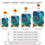 1-Piece Galaxy Swirl Cosmic Nebula Space Planet  Suitcase Luggage Cover, Stretch Protective Sleeve