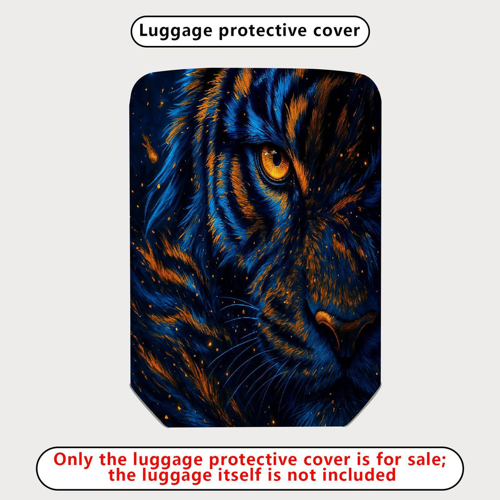 1-Piece Wild Animal Tiger Eye Art Cosmic Night  Suitcase Luggage Cover, Stretch Protective Sleeve