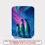 1-Piece Penguin Aurora Winter Night Sky Landscape Arctic  Suitcase Luggage Cover, Stretch Protective Sleeve