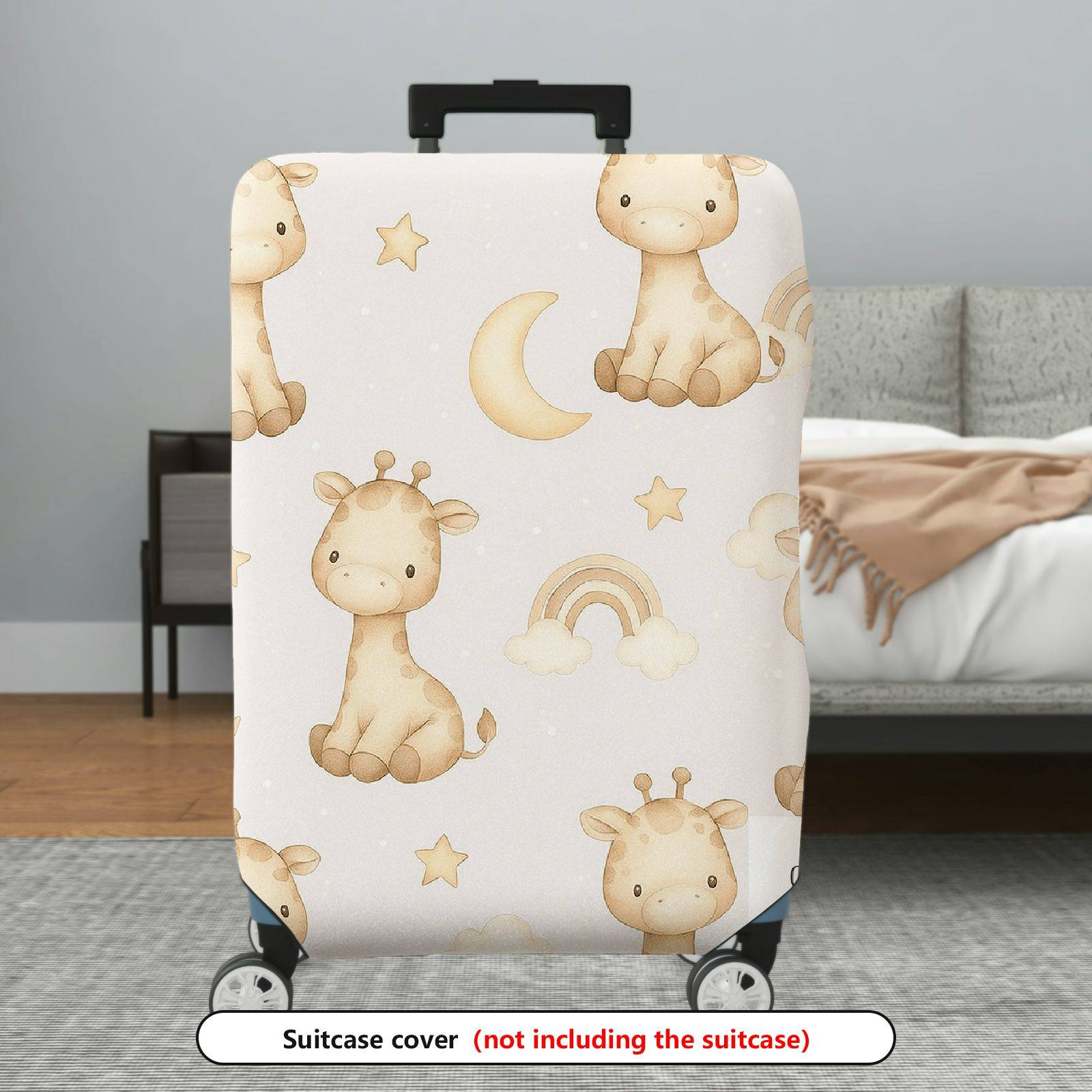 1-Piece Cute  Animal Star Moon Rainbow  Suitcase Luggage Cover, Stretch Protective Sleeve