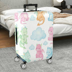 1-Piece Cute Fantasy Dragon Cloud Pastel Colorful  Suitcase Luggage Cover, Stretch Protective Sleeve
