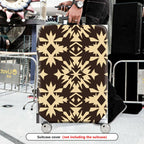 1-Piece Geometric Star Pattern Brown Cream Stylish Chic Modern  Suitcase Luggage Cover, Stretch Protective Sleeve