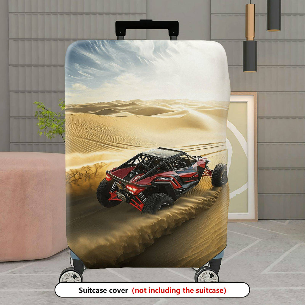1-Piece Desert Racing Car Adventure Landscape Luggage  Suitcase Luggage Cover, Stretch Protective Sleeve