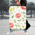 1-Piece Floral Spring Summer Vibrant Colorful Nature  Suitcase Luggage Cover, Stretch Protective Sleeve