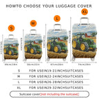 1-Piece Farm Tractor Countryside Barn Wheat Field Landscape  Suitcase Luggage Cover, Stretch Protective Sleeve