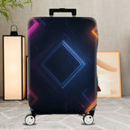 1-Piece Geometric  Diamond Pattern Colorful Glowing Abstract  Suitcase Luggage Cover, Stretch Protective Sleeve