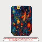 1-Piece Cosmic Starry Space Galaxy Nebula Universe  Suitcase Luggage Cover, Stretch Protective Sleeve