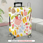 1-Piece Summer Beach Tropical Holiday Vacation Colorful Fun  Suitcase Luggage Cover, Stretch Protective Sleeve