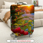 1-Piece Cherry Sunset Nature Landscape Travel Scenic  Suitcase Luggage Cover, Stretch Protective Sleeve
