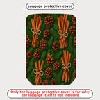 1-Piece Pine Cone Cinnamon Evergreen Holiday Nature Travel  Suitcase Luggage Cover, Stretch Protective Sleeve