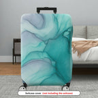 1-Piece Abstract Gradient Marble Artistic Ink Aqua Swirl  Suitcase Luggage Cover, Stretch Protective Sleeve