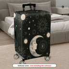 1-Piece Moon Sun Star Cosmic Celestial Universe Galaxy  Suitcase Luggage Cover, Stretch Protective Sleeve