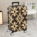 1-Piece Geometric Star Pattern Brown Cream Stylish Chic Modern  Suitcase Luggage Cover, Stretch Protective Sleeve