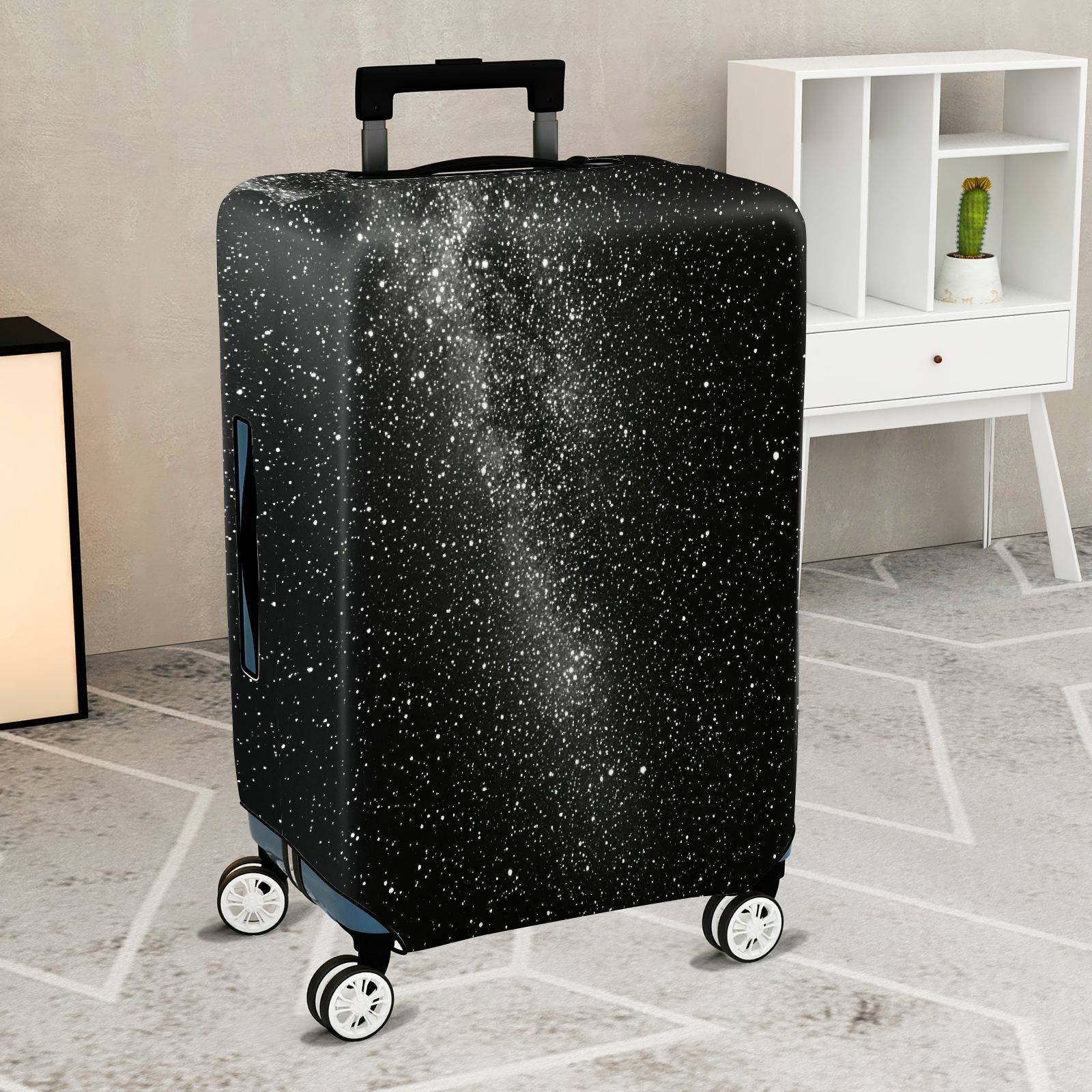 1-Piece Starry Night Galaxy Cosmic Space Astral Celestial  Suitcase Luggage Cover, Stretch Protective Sleeve