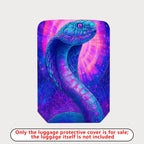 1-Piece Psychedelic Mystic Snake Cosmic Art Radiant Colorful  Suitcase Luggage Cover, Stretch Protective Sleeve