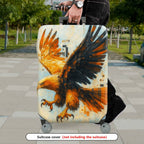 1-Piece Stylish Colorful Eagle Modern Art Geometric Travel  Suitcase Luggage Cover, Stretch Protective Sleeve