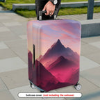 1-Piece Mountain Sunset Landscape Scenic Artistic Vibrant  Suitcase Luggage Cover, Stretch Protective Sleeve