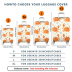 1-Piece Crab  Floral Marine Summer Fun  Suitcase Luggage Cover, Stretch Protective Sleeve