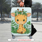 1-Piece Giraffe Forest Floral Animal  Suitcase Luggage Cover, Stretch Protective Sleeve
