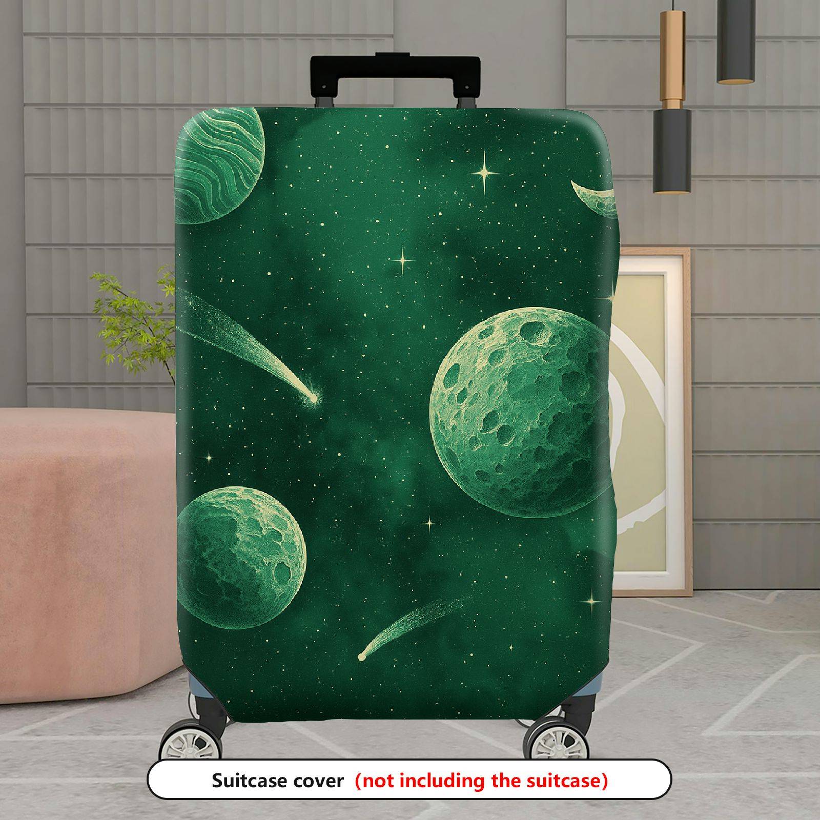 1-Piece Galaxy Space Planet Stars Moon Cosmic  Suitcase Luggage Cover, Stretch Protective Sleeve