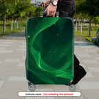 1-Piece Green Aurora Starry Night Cosmic Glow Universe  Suitcase Luggage Cover, Stretch Protective Sleeve