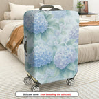 1-Piece Floral Hydrangea Leaf Pastel Nature Artistic  Suitcase Luggage Cover, Stretch Protective Sleeve