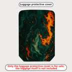 1-Piece Cosmic Flame Swirl Galaxy Artistic Abstract  Suitcase Luggage Cover, Stretch Protective Sleeve
