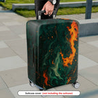 1-Piece Cosmic Flame Swirl Galaxy Artistic Abstract  Suitcase Luggage Cover, Stretch Protective Sleeve