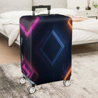 1-Piece Geometric  Diamond Pattern Colorful Glowing Abstract  Suitcase Luggage Cover, Stretch Protective Sleeve