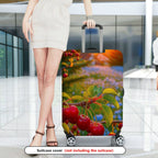 1-Piece Cherry Sunset Nature Landscape Travel Scenic  Suitcase Luggage Cover, Stretch Protective Sleeve