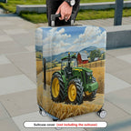 1-Piece Farm Tractor Countryside Barn Wheat Field Landscape  Suitcase Luggage Cover, Stretch Protective Sleeve