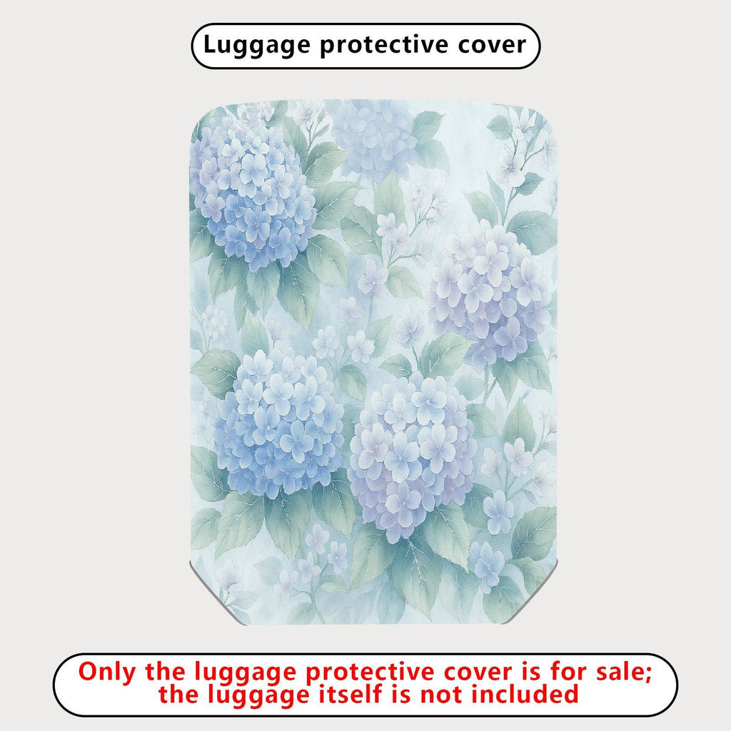 1-Piece Floral Hydrangea Leaf Pastel Nature Artistic  Suitcase Luggage Cover, Stretch Protective Sleeve