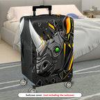 1-Piece Abstract Geometric Animal Horns Colorful Eye Rhino  Suitcase Luggage Cover, Stretch Protective Sleeve