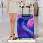 1-Piece Psychedelic Mystic Snake Cosmic Art Radiant Colorful  Suitcase Luggage Cover, Stretch Protective Sleeve