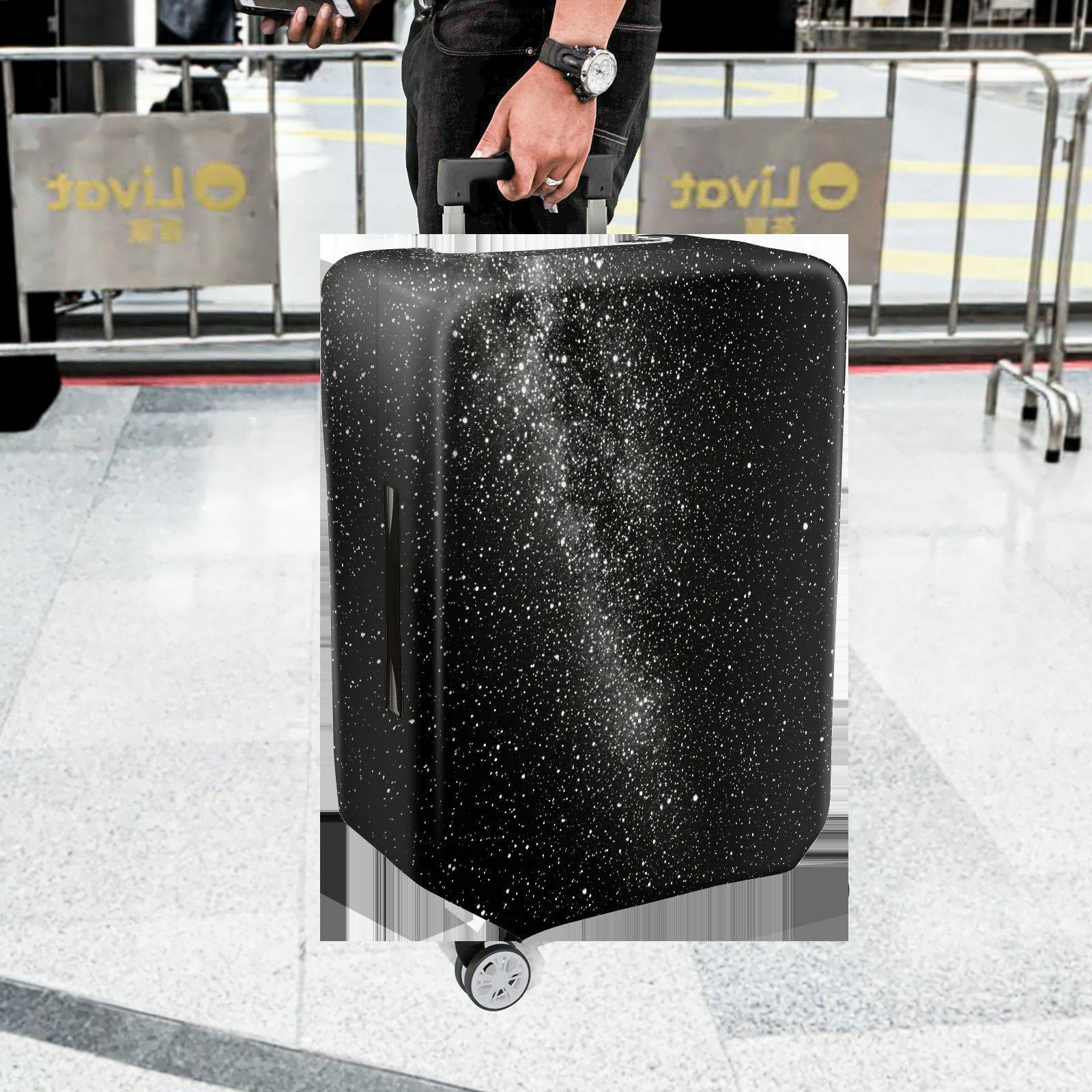 1-Piece Starry Night Galaxy Cosmic Space Astral Celestial  Suitcase Luggage Cover, Stretch Protective Sleeve