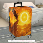 1-Piece Eagle Sun Landscape Nature Scenic Majestic  Suitcase Luggage Cover, Stretch Protective Sleeve