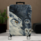 1-Piece Owl Starry Night Cosmic Wildlife Art  Suitcase Luggage Cover, Stretch Protective Sleeve