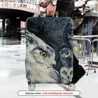 1-Piece Owl Starry Night Cosmic Wildlife Art  Suitcase Luggage Cover, Stretch Protective Sleeve