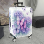1-Piece Butterfly Floral Pastel Elegant Artistic  Suitcase Luggage Cover, Stretch Protective Sleeve