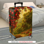 1-Piece Nature Fruit Orchard Landscape Sunset Red Apples  Suitcase Luggage Cover, Stretch Protective Sleeve