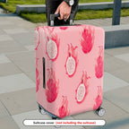 1-Piece Pink Dragon Fruit Pattern Travel Vacation Holiday Fruit  Suitcase Luggage Cover, Stretch Protective Sleeve
