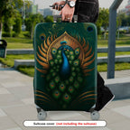 1-Piece Peacock Feathers Elegant Artistic Decorative Stylish  Suitcase Luggage Cover, Stretch Protective Sleeve