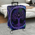 1-Piece Cosmic Night Moon Stars Tree  Suitcase Luggage Cover, Stretch Protective Sleeve