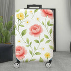 1-Piece Floral Spring Summer Vibrant Colorful Nature  Suitcase Luggage Cover, Stretch Protective Sleeve