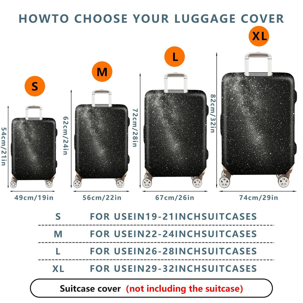 1-Piece Starry Night Galaxy Cosmic Space Astral Celestial  Suitcase Luggage Cover, Stretch Protective Sleeve