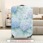 1-Piece Floral Hydrangea Leaf Pastel Nature Artistic  Suitcase Luggage Cover, Stretch Protective Sleeve