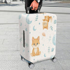 1-Piece Cute Fox Star Moon Floral Sky  Suitcase Luggage Cover, Stretch Protective Sleeve